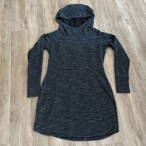 Athleta Charcoal Gray Hooded Dress